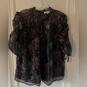 Loft Garden Ruffle Tie Sleeve Top